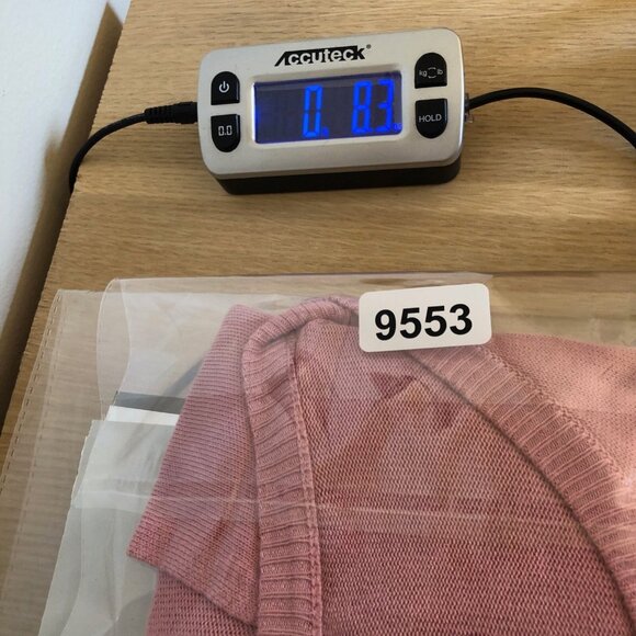 LOFT Sweater Womens Medium Pink Knit Cardigan Long Sleeve Lace Scalloped Stretch - Picture 9 of 9